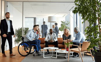 Group of business people collaborating