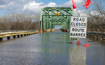Bridge flooded