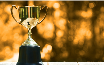 trophy trophy on gold backdrop