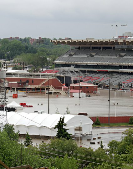 Flooded Calgary Stampede grounds 