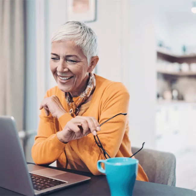 Women researching something on laptop