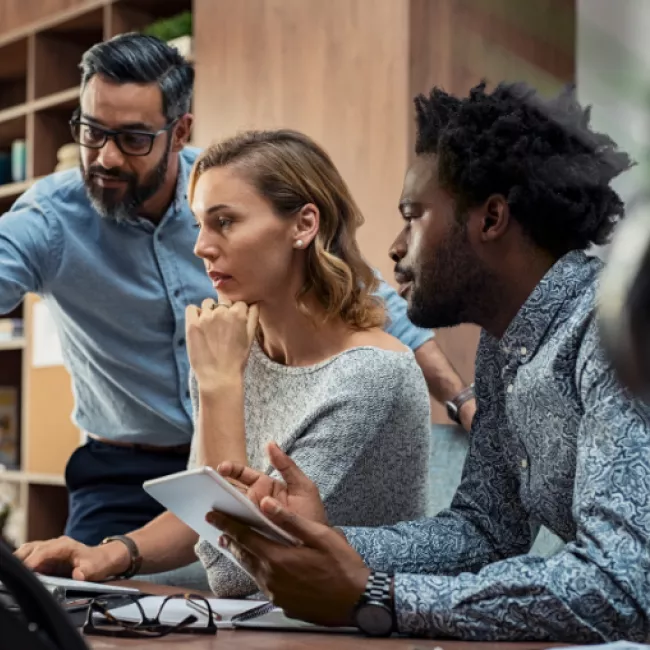 Group of business people collaborating