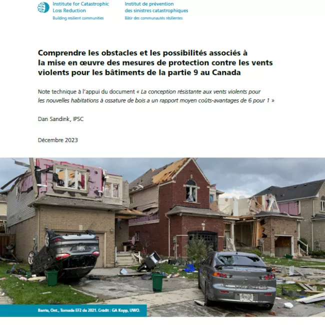 High Winds report cover with wind-damaged houses