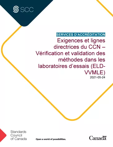 Exigences et lignes directrices du CCN – Vérification et validation des méthodes dans les laboratoires d’essais