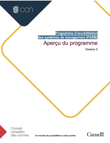Programme d’accréditation des systèmes de management (PASM) Aperçu du programme