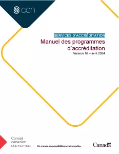 Manuel des programmes d'accréditation - Services d'accréditation