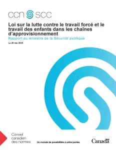 Loi sur la lutte contre le travail forcé et le travail des enfants dans les chaînes d’approvisionnement - Rapport au ministre de la Sécurité publique (2025)