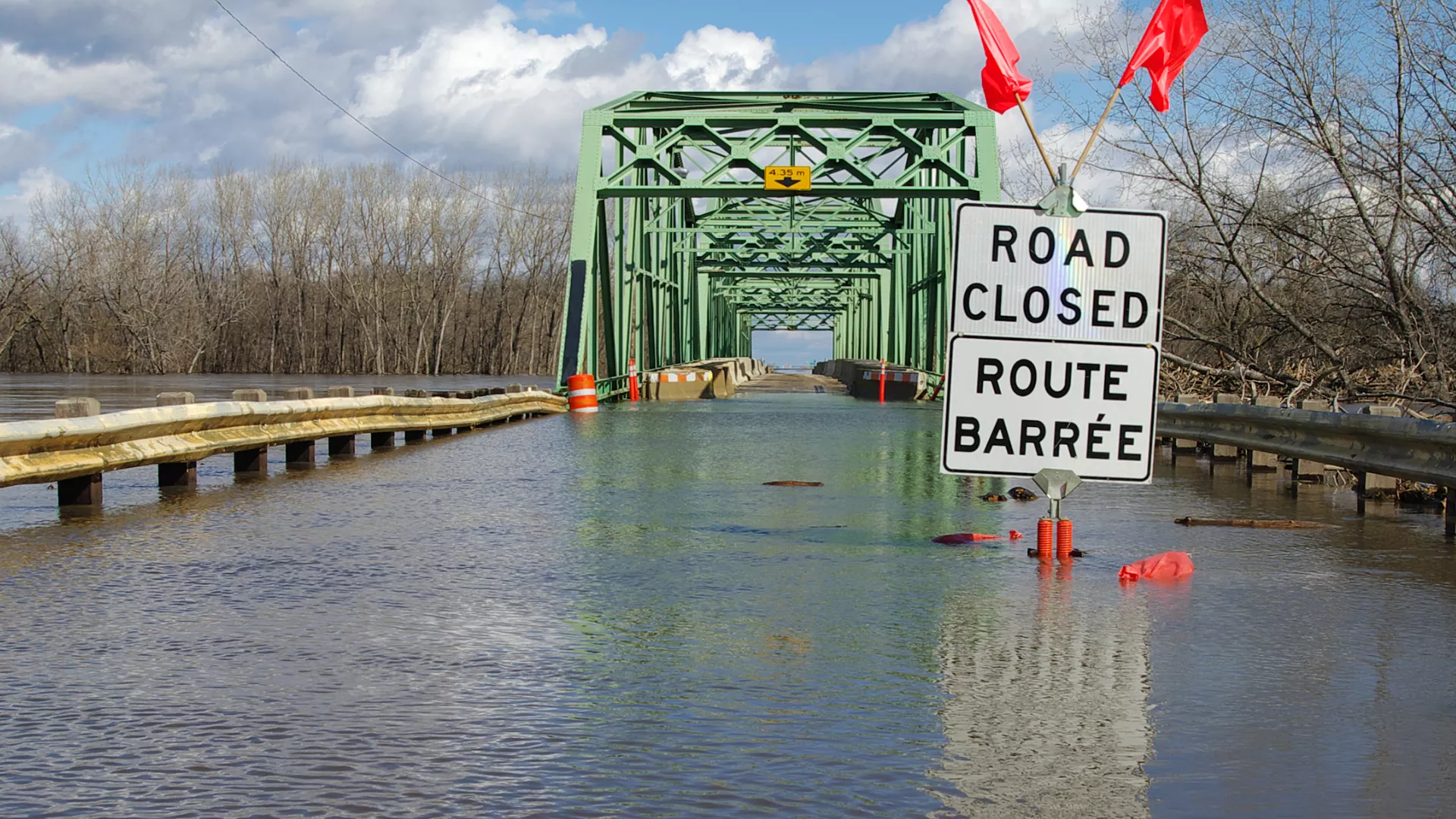 Bridge flooded