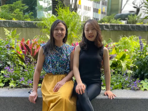 Adrienne Yuen and Yuna Song smiling 